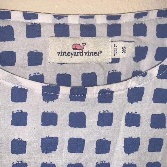 Vineyard Vines Painterly Grid Ruffle Sleeveless Top Size XS - Picture 5 of 8